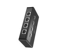 GKYQVE Simultaneous 4 Printer Connector USB 2.0 Expeditious Transmission Condensed Metal ABS Construction LED Work Condition Monitor Condensed Printer Sharing Device
