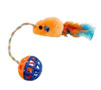 GKYQVE Sound Cats Teaser Ball Plush Chewable Bells Toy Encourages Exercise and Predatory Behavior Pet Lover Gift Interactive Cats Teaser Ball