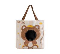 GKYQVE Spacious Canvas Pet Carriers for Cats and Dogs Features Head Out Design Cartoon Styles Comfortable Travel Durability Cats Backpacks