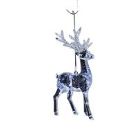 GKYQVE Sparkling Snowflake Deer Butterfly Pendant Shatterproof Clear Acrylic Holiday Hanging Ornament Christmas Tree Decoration Clear Holiday Ornament