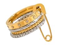 GKYQVE Stackable Stainless Steel Rings Modern Minimalists Designs Portable Adjustable for Daily Wear 3 Styles Her Adjustable