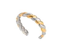 GKYQVE Stainless Steel Twisted Bangle, Open Ended Adjustable Design for Stackable Jewelry and Use Twisted Braided Open Bangle