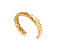 GKYQVE Stainless Steel Twisted Bangle, Open Ended Adjustable Design for Stackable Jewelry and Use Twisted Braided Open Bangle