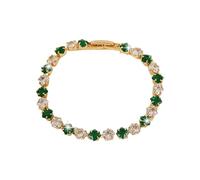 GKYQVE Stylish Geometric Pattern Chain Gold Plated Cubic Zirconia Stone Wristchain Adjustable Length Handchain Square Zirconia