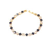 GKYQVE Stylish Geometric Pattern Chain Gold Plated Cubic Zirconia Stone Wristchain Adjustable Length Handchain Square Zirconia