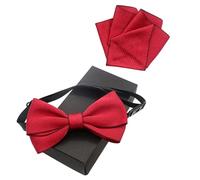 GKYQVE Stylish Kids Pre Tied Bowtie With Pocket Square Handkerchief Set For Birthday Wedding Ceremony Parties Celebrations Multifunctional Bowtie Pocket Square