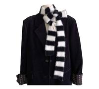 GKYQVE Stylish Striped Knit Neckwear For Women Adjustable Size Photo Props Small Detail Multicolored Scarf Fashion Scarf Long