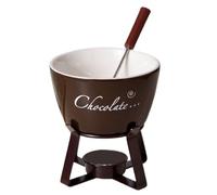 GKYQVE Tealight Appetizer Fondue Set Pots for Chocolate, Cheese Minis Ceramic Melting with Forks Butter Warmers Electric with Forks