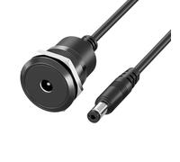 GKYQVE Threaded Embedded DC5.5x2.1mm Female to Male Panel Mount Secure Threaded Mount for Easy Electronics Connection Modern Design