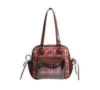 GKYQVE Transparent Anime PU Shoulder Bag for Lovely Fashion with Multiple Pockets Lightweight Underarm Handbag for Daily Use Anime Bag