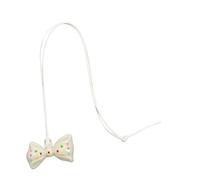 GKYQVE Trendy Adjustable Long Chain Necklace with Round Dot Bowknot Heart Pendant Detailing Women Jewelry Gift Korean Bowknot Heart Necklace