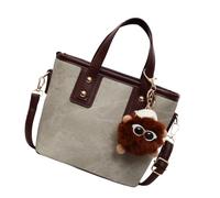 GKYQVE Trendy Bucket Shoulder Bag with Decorative Accents Premium PU Construction Multi Functional Compartments All Day Comfort Waterproof Toted Bag