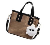GKYQVE Trendy Bucket Shoulder Bag with Decorative Accents Premium PU Construction Multi Functional Compartments All Day Comfort Waterproof Toted Bag
