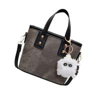 GKYQVE Trendy Bucket Shoulder Bag with Decorative Accents Premium PU Construction Multi Functional Compartments All Day Comfort Waterproof Toted Bag