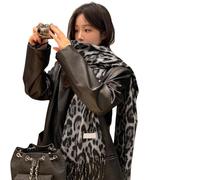 GKYQVE Trendy Warm Blanket Shawl Wrap Poncho For Outdoor Cardigan Warm Shawl Wrap Wedding Evening Dresses Tassels Scarve Leopard Print Scarf Women