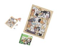 GKYQVE Unique Animal Theme Wooden Puzzle 50Pieces Jigsaws for Stress Relief Creative Gift Artistic Home Display Photo Frame Animal Puzzle Boards Game for Adult Kids