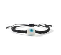 GKYQVE Unique Drum Eye Glass Beaded Adjustable for Women Styles Jewelry Soft Cotton Cord Red Cord Eye Bead Bangle Malocchio Bangle