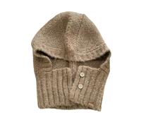 GKYQVE Unique Knit Hat Hooded Skull Caps for Trendsetting Pullover Warm Skull Caps Knitted Hat Party Club Khaki