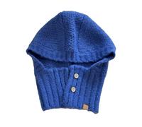 GKYQVE Unique Knit Hat Hooded Skull Caps for Trendsetting Pullover Warm Skull Caps Knitted Hat Party Club Blue