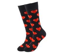 GKYQVE Unisex Romance Heart Lips Pattern Middle Calf Socks Novelty Fun Cotton Calf Socks For Lover Couples On Valentines Day Valentines Day