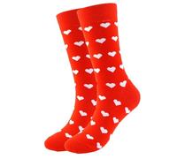 GKYQVE Unisex Romance Heart Lips Pattern Middle Calf Socks Novelty Fun Cotton Calf Socks For Lover Couples On Valentines Day Valentines Day