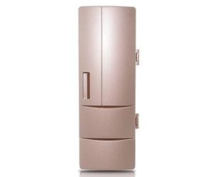 GKYQVE USB Electric Fridge Small Drink Cans Cooler/Warmer Freezer Beverage Refrigerator For Computer Laptop PC Beverage Refrigerators Door