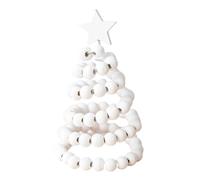GKYQVE Wood Beaded Christmas Tree Tabletop Ornament Decoration for Mantels Shelf Dining Table Holiday Centerpieces Party Supplies