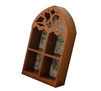 GKYQVE Wood Wall Shelf With Crystal Accent Intricate Leaf Design For Victorian Home Decoration For Friend Wood Multilayer Wall Shelf