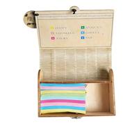 GKYQVE Wooden Box for Storing Notes and Cards Bible Verses Theme Inspirational Scriptures Storage Organiser Storage