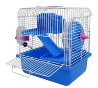GKYZBB 3 Layer Pet Hamster Cage with Running Wheel Water Bottle Food Basin Portable Carrier House Mice Home Habitat for Going Out, Traveling