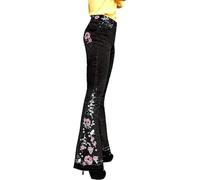 GKZA Womens Bell Bottom Pants Womens Stretch Jeans Jeans Shorts for Women Bootcut Jeans for Women Jeans Shorts for Women Y2K Baggy Jeans Bell Bottoms for Women Ladies Jeans Cute Jeans High