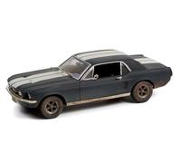 GL 1:18 Creed II (2018) - Adonis Creed s 1967 Mustang Coupe - Matte Black with White Stripes (Weathered) 13626 Die-cast Car Model