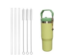 GL-Auking Replacement Straw for Stanley,Plastic Reusable Clear Drinking Straw,Extra Long Straw Cleaner for Stanley Cup,12 Inch Long 10 mm Wide Drinking Straw for Stanley (for Stanley Iceflow 30oz)