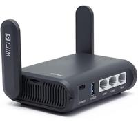 GL.iNet GL-AXT1800(Slate AX) Portable Gigabit Travel Router, Pocket-Sized, Wi-Fi 6, Extender/Repeater for Hotel&Public Network Storage, VPN Client&Server, OpenWrt, Adguard Home, USB3.0,TF Card Slot