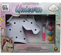 GL Style Design Your Own Light up Unicorn or Rainbow LED Craft Activity Kit Girls Kids (Unicorn Design)