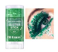 GL-Turelifes Face and Body Glitter Gel Stick, Carnival Face Glitter Make-up, Sparkling Sequins Nair Hair Glitter Gel, Singer Concerts Festival Rave Accessories (#07 Green)