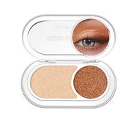 GL-Turelifes Holographic Double Glitter Eyeshadow Palette, Pearl Color Metallic Shimmer Eyeshadow, Sparkle Inner Corner Eye Highlighter, Creamy Mini Eye Shadow Iridescent Fairy Makeup (01 Brown)