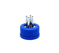 GL45 Bottle Lid with 304 Stainless Steel Connectors, Screw Cap for Laboratory Transfer Feeding Setup Workflows