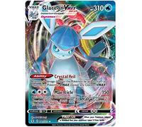 Glaceon VMAX 041/203 Ultra Rare Pokemon Card (SWSH Evolving Skies) + 1x TitanCards® Toploader