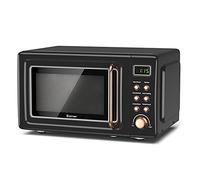 GLACER GT-23853GDEP Retro, Large 0.7 cu.ft, 700 Watts, Cold Rolled Steel Countertop with Time, Glass Turntable, Pre-programmed Cooking Settings, LED Display, Oven