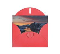 glacial rivers Red Patterns greeting card 6x4 inches with envelope, covering birthdays, weddings and other occasions