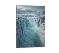 Glacial Valley Wall Art, Unique Print, Landscape Poster, Special Canvas Picture, Distinctive Decor for Living Room Poster Decorative Painting Canvas Wall Posters And Art Picture Print Modern Family Be