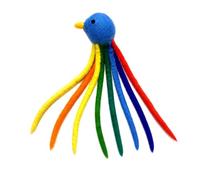 Glaciart One Bird Cat Kicker Toy with Catnip, Wool Felt Toy