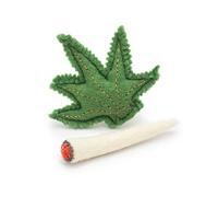 Glaciart One Catnip Joint & Leaf Cat Toy Set | Cat Crack for Funny Cats, Stimulating Cat Toys for Boredom, Exercise & Play | Filled w/Organic Catnip to Excite/Calm Kitty | Organic Idea