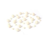 Glaciart One Christmas Decoration Felt Ball Garland - Decor for Christmas, Birthday, Wedding Parties - 7-Foot Decorative String with 35 Snow White Balls - NZ Wool, Hand-Felted in Nepal