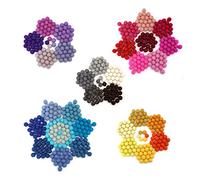 Glaciart One Felt Balls, Felt Pom Poms, (800 Pieces) 2 Centimeters - 0.8 Inch Handmade Felted 40 Color (Red, Pink, Blue, Orange, Yellow, Gray, Pastel and More), Bulk Small Puff for Felting and Garland