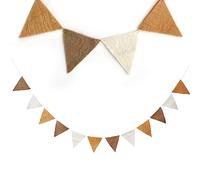 Glaciart One Felt Bunting Banner - Pre- Assembled & Tangle-Free - Party Pennant Banner Decoration for Baby Nursery, Kids Room or Bedroom - Summer, Christmas, Easter & Spring - Home Décor - 5.5ft