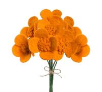 Glaciart One Felt Flowers, Artificial Poppies, Reusable, Washable and for Essential Oils, with Bendable, Long Wire Stem, Ideal as a Gift and Decoration for Home or Events