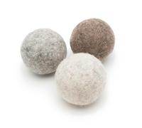 Glaciart One Felt Wool Balls for Dogs (3 Pcs)| Durable Dog Chew Toy, Puppy Chew Toys for Teething & Dog Teeth Cleaning | Pet Toys Fetch Games & for Anxiety/Boredom | Great for Small or Medium