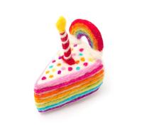 Glaciart One Wool Cat Birthday Cake Toy - Handmade Plush Catnip Design, Interactive Play for Indoor Cats, for Kittens & Cat Lovers